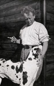 Mengelberg met hond Tijger